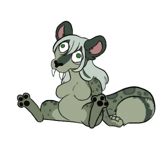 😵‍💫 ee09933e nhân hóa, hoạt hình, động vật, linh cẩu, furry, nhân vật telegram sticker
