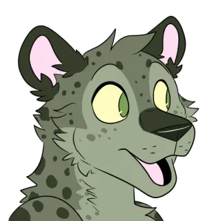 😲 f10592de furry, động vật, chân dung, báo đốm, hoạt hình, thân thiện telegram sticker