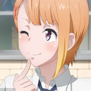 👻 6874fa36 anime, girl, wink, cartoon, character telegram sticker