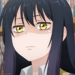 ☠️ 7a0cc9ef anime, girl, expression, portrait, cartoon telegram sticker