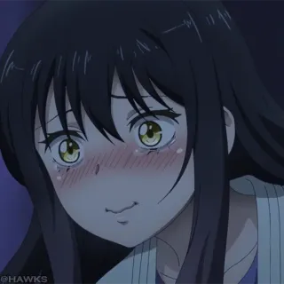 👻 81880b16 anime, cartoon, blush, cute telegram sticker