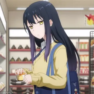 ☠️ c0057f96 anime, girl, character, cute, schoolgirl, convenience store telegram sticker