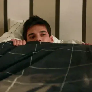 🐾 72d8e806 giường, ngủ, ẩn nấp, người, phòng ngủ telegram sticker