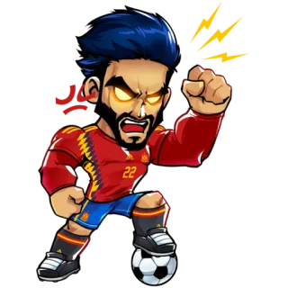 😡 53e9d13b футбол, мультфильм, злой, игрок, спорт, Испания whatsapp sticker