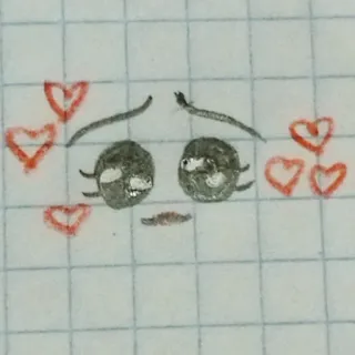 ❤️ 06d0ab3c anime, cute, eyes, kawaii, heart telegram sticker