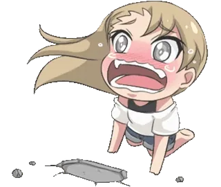 🌟 add783e7 Anime, Chibi, Verängstigt, Schockiert, Cartoon, Panik telegram sticker