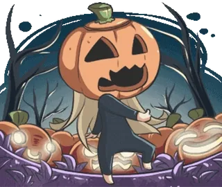 🌟 af911df3 Kürbis, Halloween, Figur, Gruselig, Festlich, Herbst telegram sticker