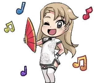 🌟 dec86ebc Anime, Mädchen, Chibi, Fan, Musik, Süß, Sticker telegram sticker