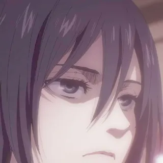 🔖 c36e87cf Mikasa Ackerman Attack on Titan アニメ, キャラクター, ミカサ, 進撃の巨人, AOT telegram sticker