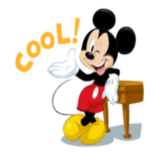 😉 9ab72525 Mickey Mouse COOL! Micky Maus, Cartoon, Disney, Figur, cool, positiv, freundlich, Geste whatsapp sticker