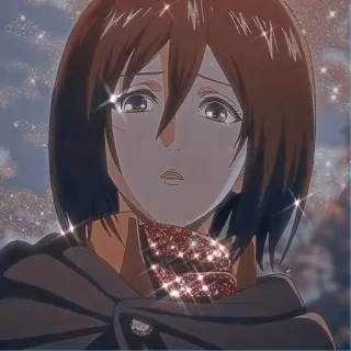 🥺 1262ab77 Mikasa Ackerman Attack on Titan Anime, Personagem, Ilustração, Desenho animado, Attack on Titan, Mikasa telegram sticker
