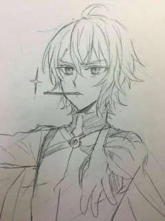 ✨ 06bb6941 อนิเมะ, สเก็ตช์, มังงะ, ภาพวาด, ตัวละคร telegram sticker