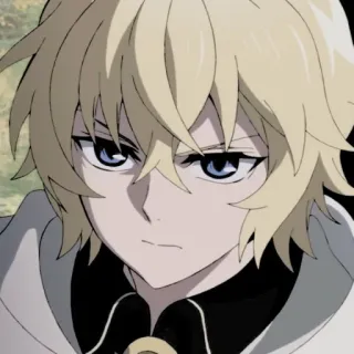 ⚓ 40a3665a Mikaela Hyakuya Owari no Seraph Anime, Manga, Blond, Vampier, Bishonen, Personage whatsapp sticker