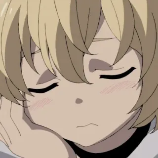 ⚓ 5ca1acda Anime, Jongen, Slapen, Schattig, Blozen, Kawaii whatsapp sticker