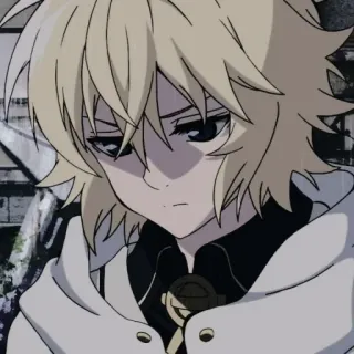 ⚓ c615956c Mikaela Hyakuya Seraph of the End Anime, Manga, Seraph of the End, Mikaela Hyakuya, Vampier, Blond whatsapp sticker