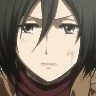 ❤️ 840db4df Mikasa Ackerman Attack on Titan Mikasa, Anime, L'Attacco dei Giganti, Personaggio, Femmina telegram sticker