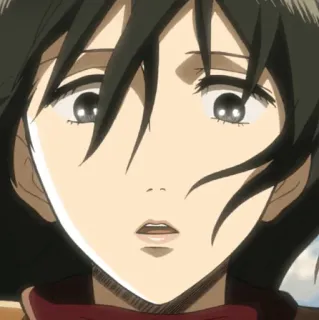 ❤️ bf5c1a0b Mikasa Ackerman Attack on Titan Anime, Manga, Personaggio, Mikasa, L'Attacco dei Giganti telegram sticker