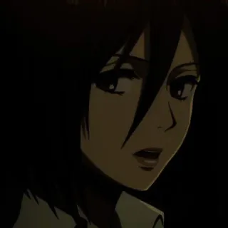 💡 4bd9980a Mikasa Ackerman Attack on Titan Anime, Ataque dos Titãs, Mikasa, AoT, Desenho animado, Personagem telegram sticker