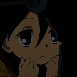 💡 6b9c6ef1 Anime, Desenho animado, Mangá, Garota, Triste, Fofo telegram sticker