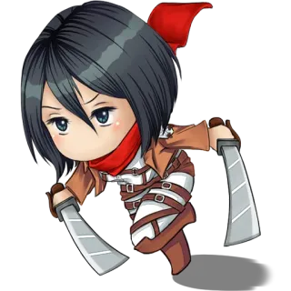 Mikasa Ackerman by Roka telegram stickers