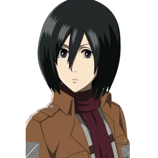 Mikasa Ackerman by Roka whatsapp stickers