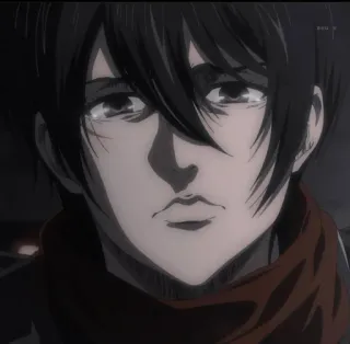 🥺 be023d55 Mikasa Ackerman Attack on Titan Anime, Charakter, Traurig, Mikasa, Attack on Titan whatsapp sticker