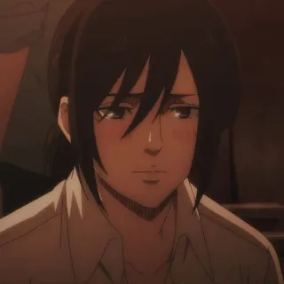 🧣 7f4f1c0d Mikasa Ackerman Attack on Titan anime, personaggio, ragazza telegram sticker