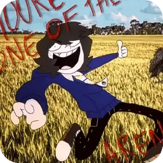 🎸 3a5af6a3 YOU'RE ONE OF THE AREN Cartoon, Figur, Rennen, Feld, Daumen hoch telegram sticker