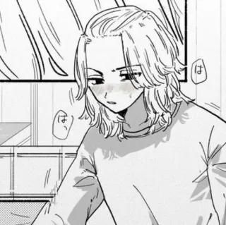 〰 5a8d9f86 は อนิเมะ, มังงะ, หน้าแดง, สเก็ตช์, การ์ตูน telegram sticker