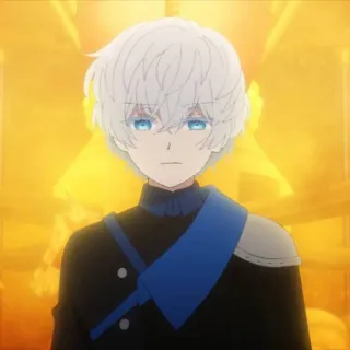 🫧 705205c6 애니메이션, 소년, 흰 머리, 파란 눈, 캐릭터, 일러스트 telegram sticker