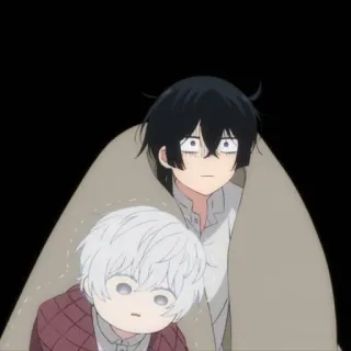 🫧 7c9ea542 애니메이션, 캐릭터, 귀여운, 담요, 충격 받은 telegram sticker