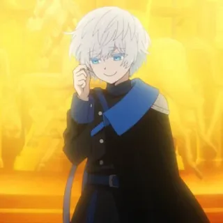 🫧 ffb19135 애니메이션, 캐릭터, 소년, 흰머리, 파란 눈 telegram sticker