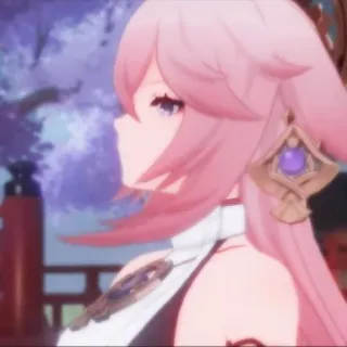 😶 ccfbdc2d Yae Miko Genshin Impact Yae Miko, Genshin Impact, Trò chơi điện tử, Anime, Tóc hồng telegram sticker