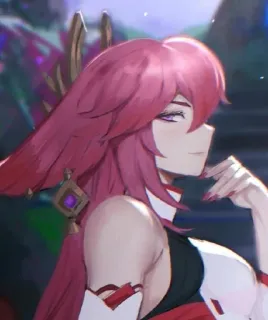 😏 de8ec31d Yae Miko Genshin Impact Anime, Trò chơi điện tử, Genshin Impact, Yae Miko, Fanart telegram sticker