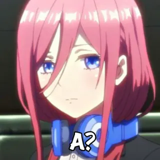 🙃 3dbafa64 A? 动漫, 女孩, 耳机 telegram sticker