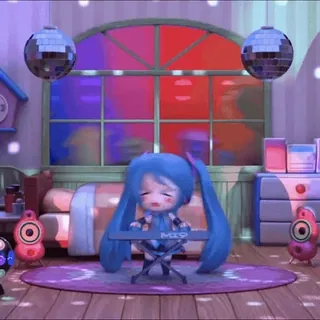 🥬 936bdc75 Hatsune Miku アニメ, 音楽, キーボード, 初音ミク, ボーカロイド, かわいい, 可愛い, ダンス whatsapp sticker