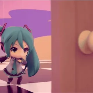 🥬 a4d828e5 Hatsune Miku アニメ, ちび, ボーカロイド, 可愛い, 漫画, 音楽 whatsapp sticker