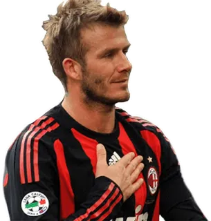 😟 0bd02b27 David Beckham fútbol, deporte, atleta, AC Milan whatsapp sticker