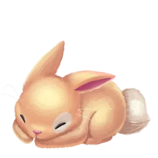 😴 5577f83a rabbit, bunny, animal, sleeping, cute, domestic animal telegram sticker