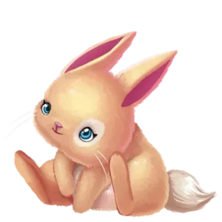 😌 85af1748 bunny, rabbit, cute, animal, soft, plush telegram sticker