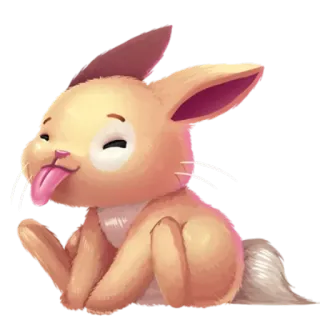 😝 96f41035 bunny, rabbit, cute, cartoon, animal, funny, kawaii telegram sticker