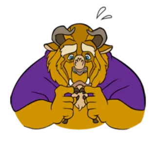😒 06e363f6 Beast Beauty and the Beast disney, fera, a bela e a fera, desenho animado, personagem telegram sticker