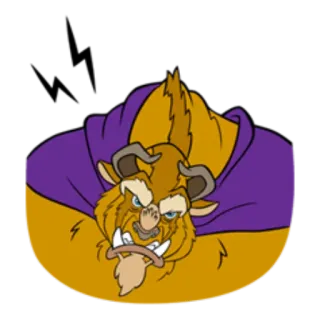 😡 31aeebe5 Beast Beauty and the Beast Desenho animado, Monstro, Disney, Fera, A Bela e a Fera, Animal, Capa telegram sticker