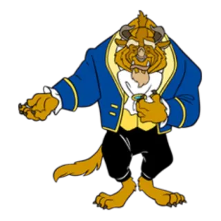 💃 323b359d Beast Beauty and the Beast disney, fera, a bela e a fera, desenho animado, animado telegram sticker