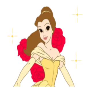 😇 62c333ca Belle Beauty and the Beast Bela, Disney, Princesa, A Bela e a Fera, Desenho animado, Conto de fadas telegram sticker