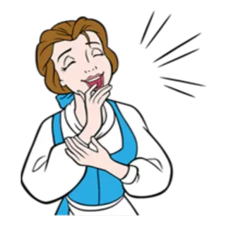 ☺️ c9a563d4 Belle Beauty and the Beast desenho animado, Disney, animado, princesa, Bela, A Bela e a Fera, personagem telegram sticker