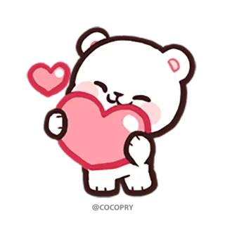 ❤️ 47ca07a8 ours, amour, coeur, mignon, dessin animé telegram sticker