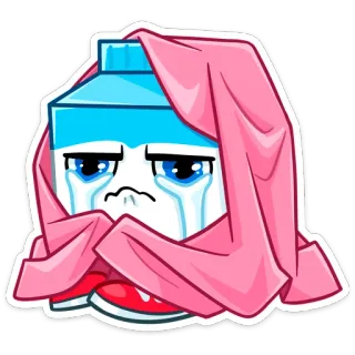 😭 1b5891e4 นม, ร้องไห้, เศร้า, การ์ตูน, อารมณ์, คาวาอิ telegram sticker