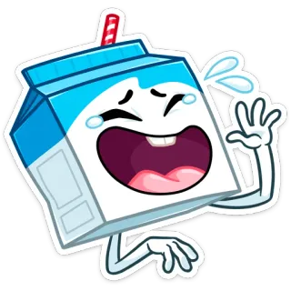 😂 1d2849b4 นม, กล่องนม, การ์ตูน, อิโมจิ, เครื่องดื่ม, น่ารัก telegram sticker
