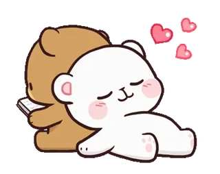 🥰 9795f65c niedźwiedzie, miłość, słodkie, kawaii, kreskówka, serca telegram sticker